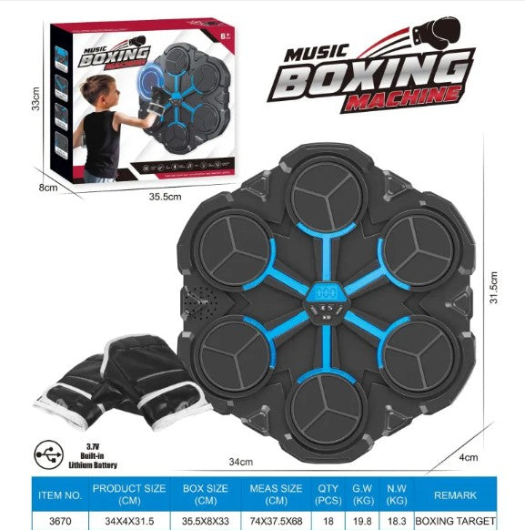 Smart Wall-Mounted Boxing Machine – Music & LED Trainer