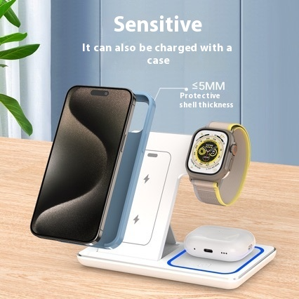 LED Fast Wireless Charger Stand Foldable Charging Station