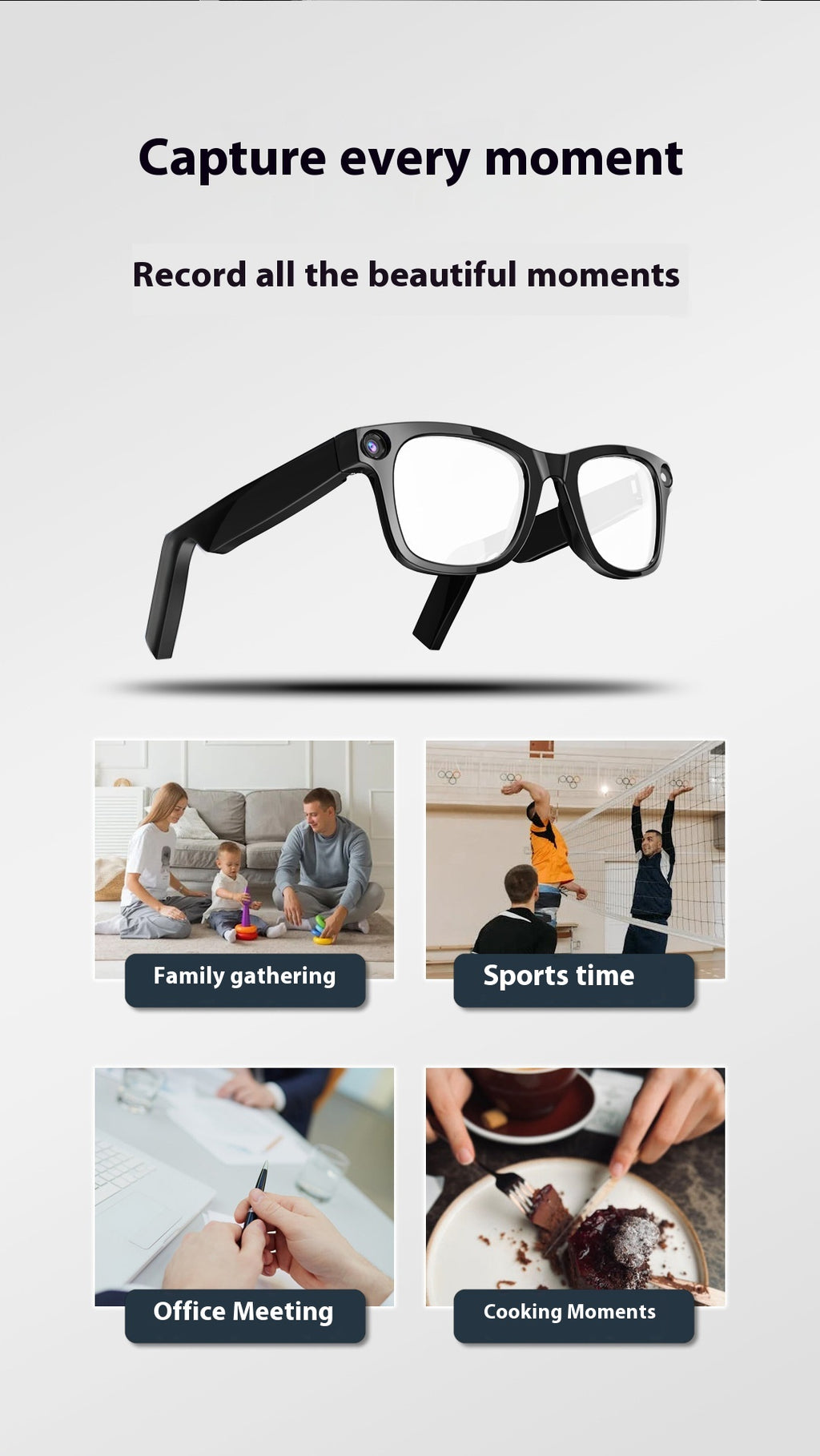 Smart AI Camera Glasses