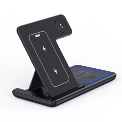 LED Fast Wireless Charger Stand Foldable Charging Station