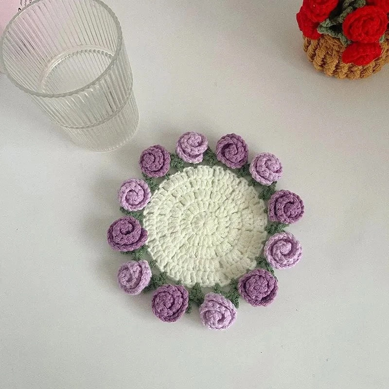 Crochet Rose Coaster Kit