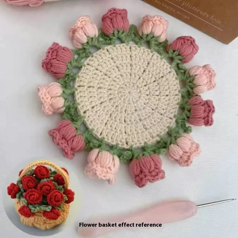 Crochet Rose Coaster Kit