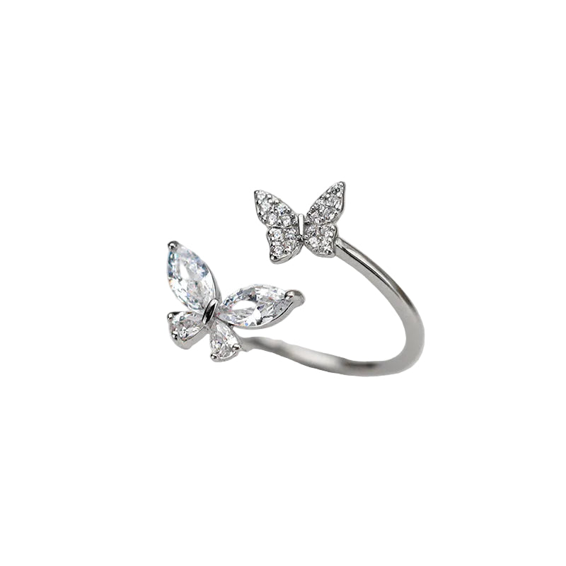Sterling Silver Butterfly Ring for Women