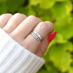 Stainless Steel Heart Spiral Ring