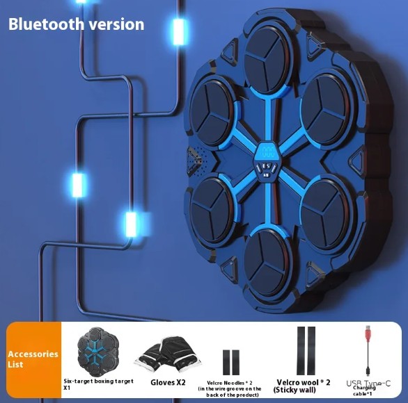 Smart Wall-Mounted Boxing Machine – Music & LED Trainer