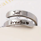 Stainless Steel Heart Spiral Ring