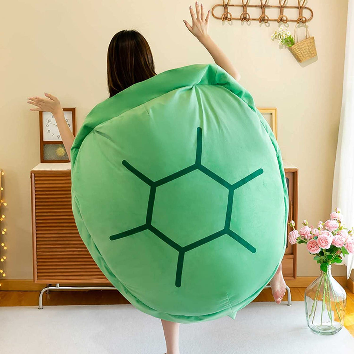 Green Wearable Turtle Pillow