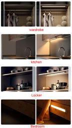 Wireless LED Night Light with Motion Sensor, USB Rechargeable