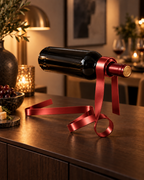 Colored Ribbon Wine Bottle Holder Rack