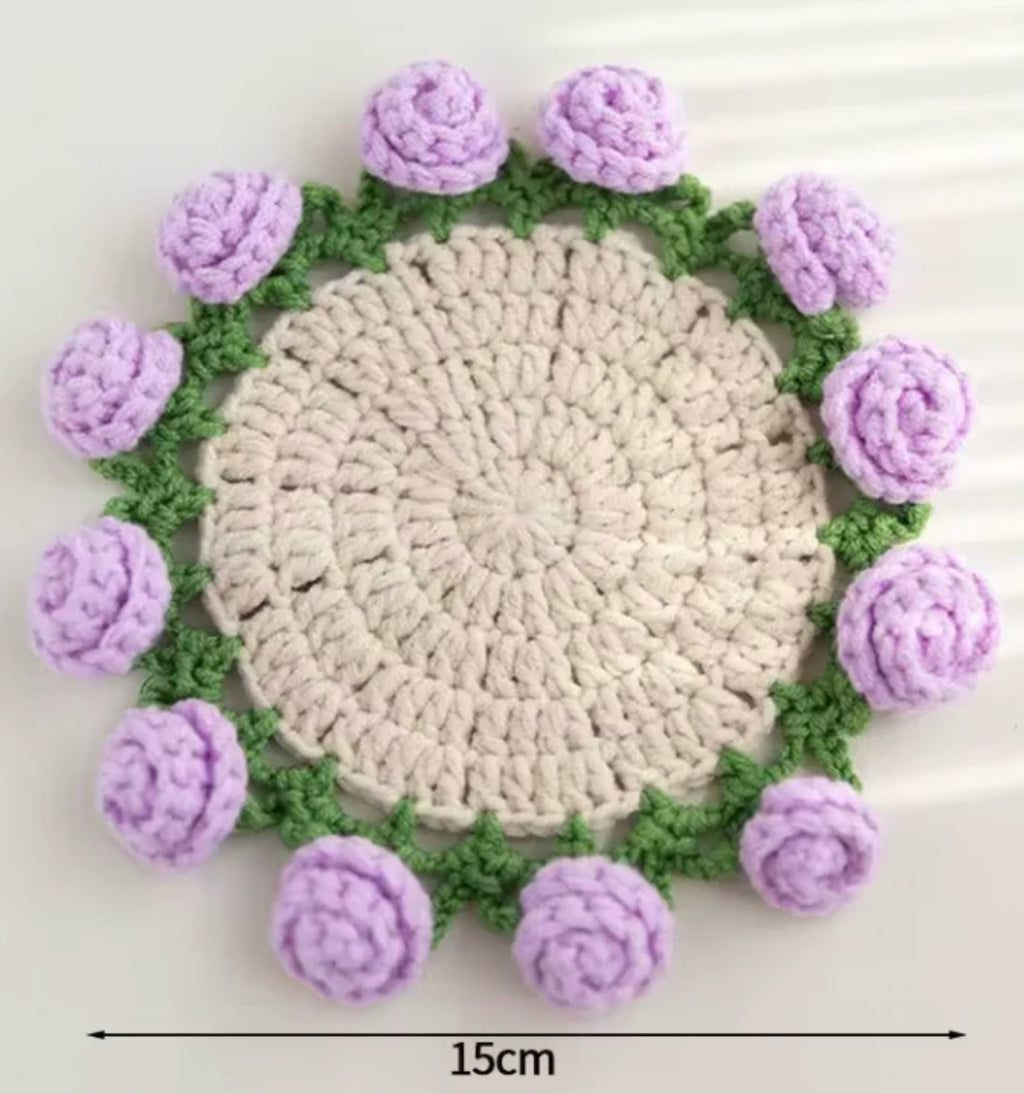 Crochet Rose Coaster Kit