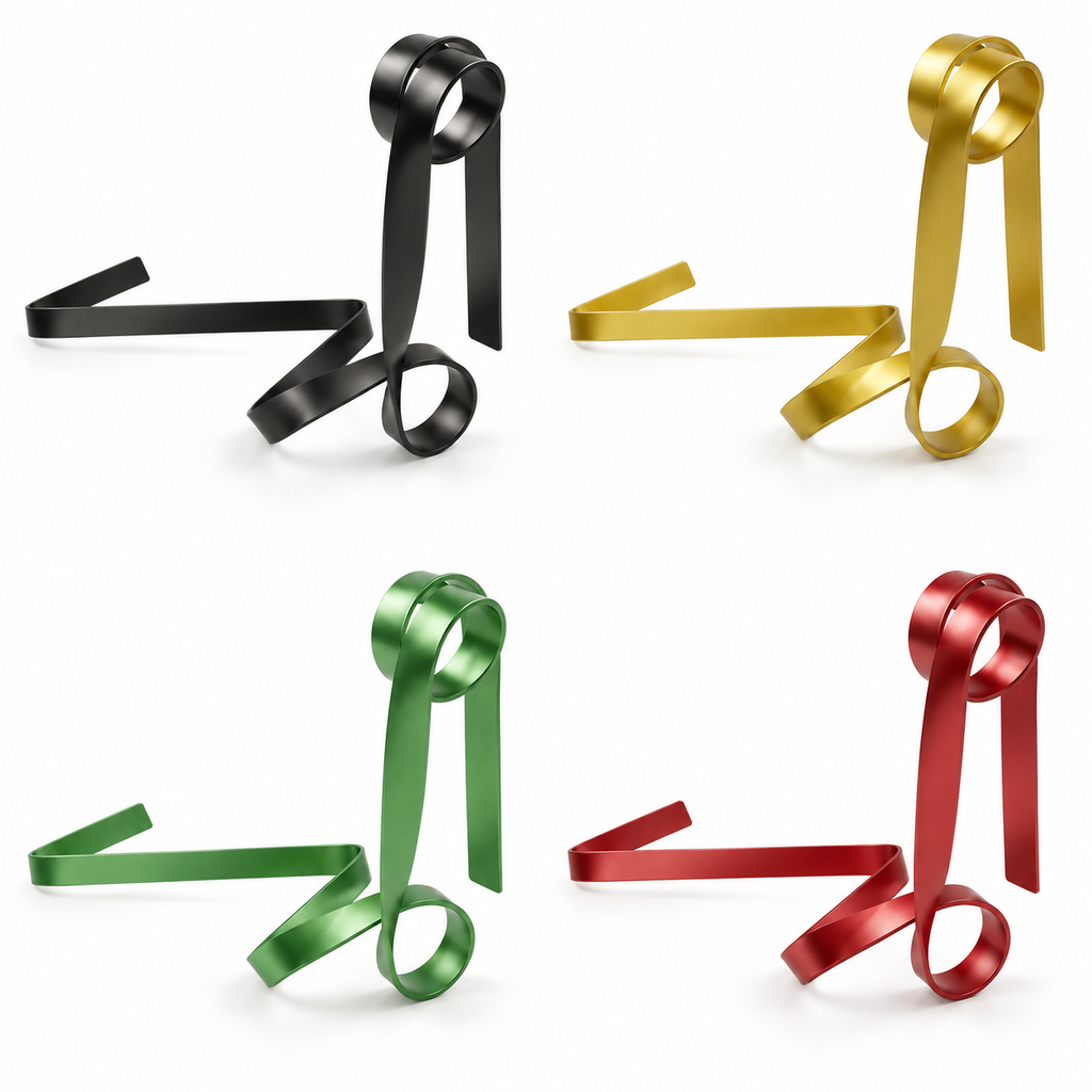 Colored Ribbon Wine Bottle Holder Rack
