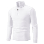 Men's Plus Size Fleece Zip Mock Neck Sweater