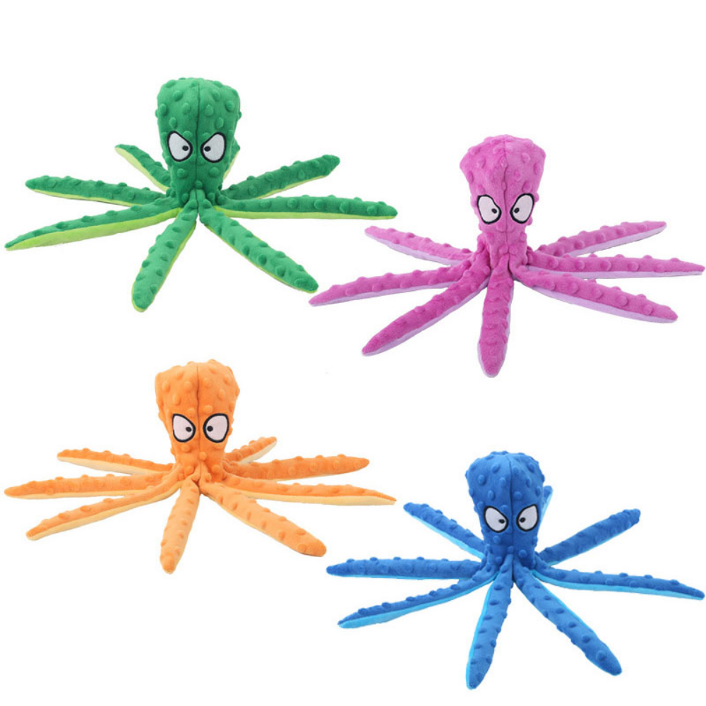 Bite-resistant Plush Octopus Pet Toy