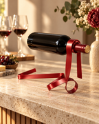 Colored Ribbon Wine Bottle Holder Rack