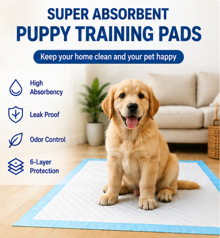 Super Absorbent Puppy Training Pads – Multiple Sizes