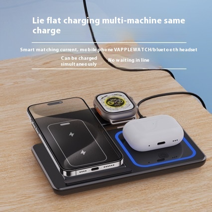 LED Fast Wireless Charger Stand Foldable Charging Station