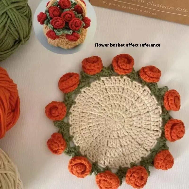 Crochet Rose Coaster Kit