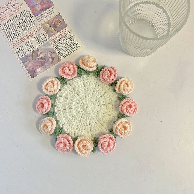 Crochet Rose Coaster Kit