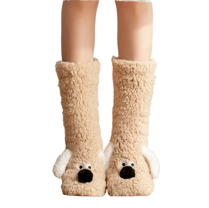 Women’s Plush Dog Socks