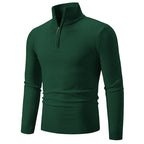 Men's Plus Size Fleece Zip Mock Neck Sweater