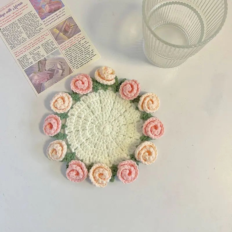 Crochet Rose Coaster Kit