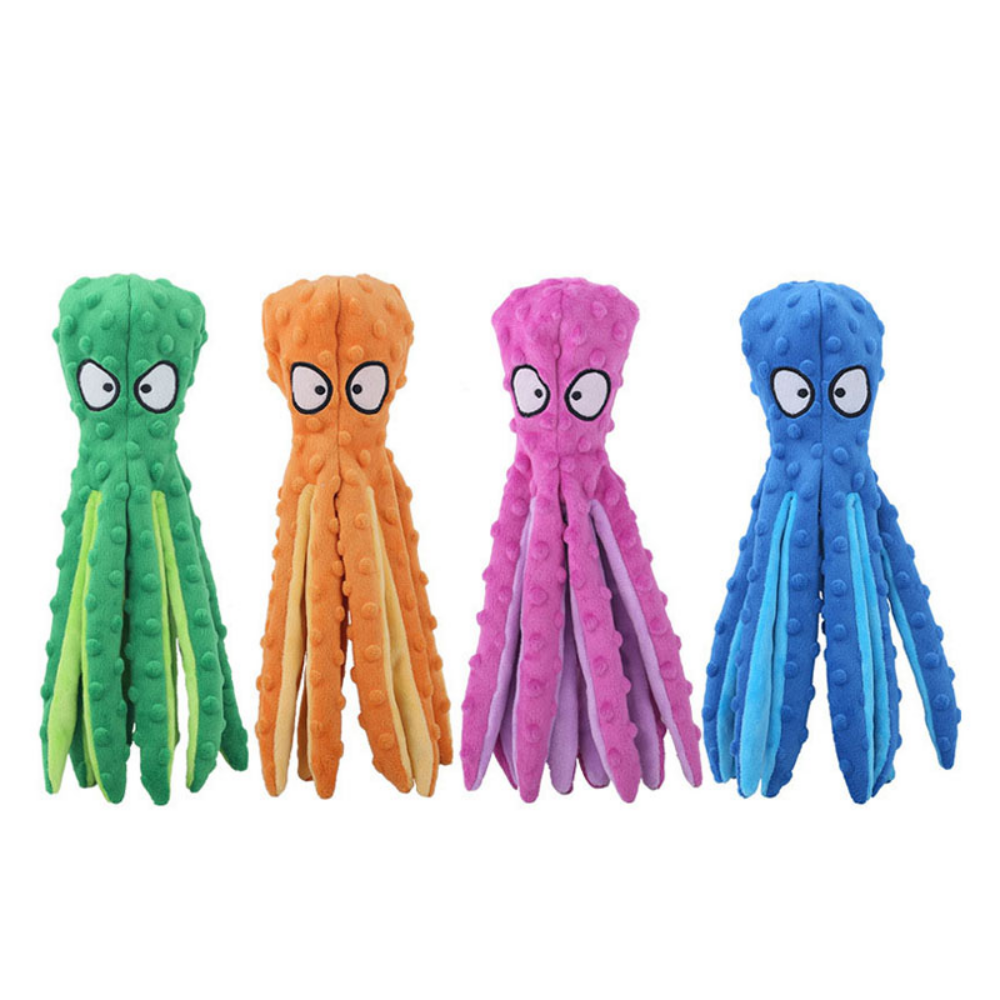Bite-resistant Plush Octopus Pet Toy