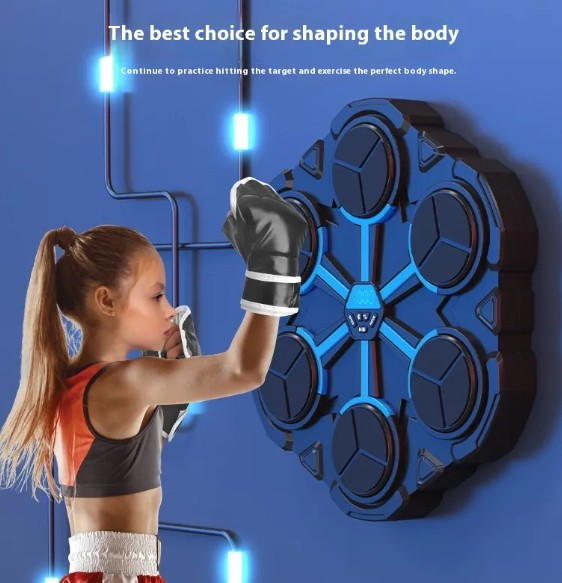 Smart Wall-Mounted Boxing Machine – Music & LED Trainer