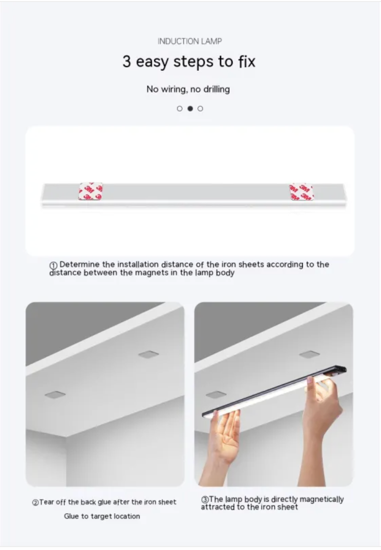 Rechargeable Wireless Magnetic Sensor Cabinet Light