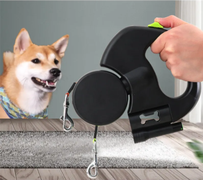 Double Retractable Dog Leash